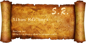 Sikos Róbert névjegykártya
